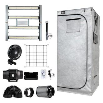 Growzelt-Komplettset 80x80x180
