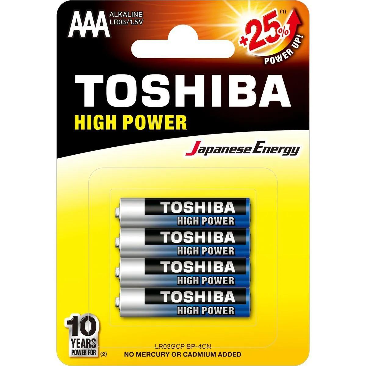 Toshiba Alkaline AAA Batterie (4er-Pack)