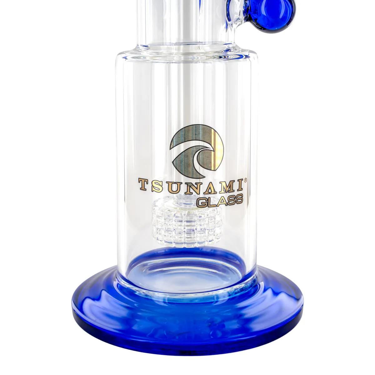 Side Neck Showerhead Dab Rig 10'' (Tsunami Glass)
