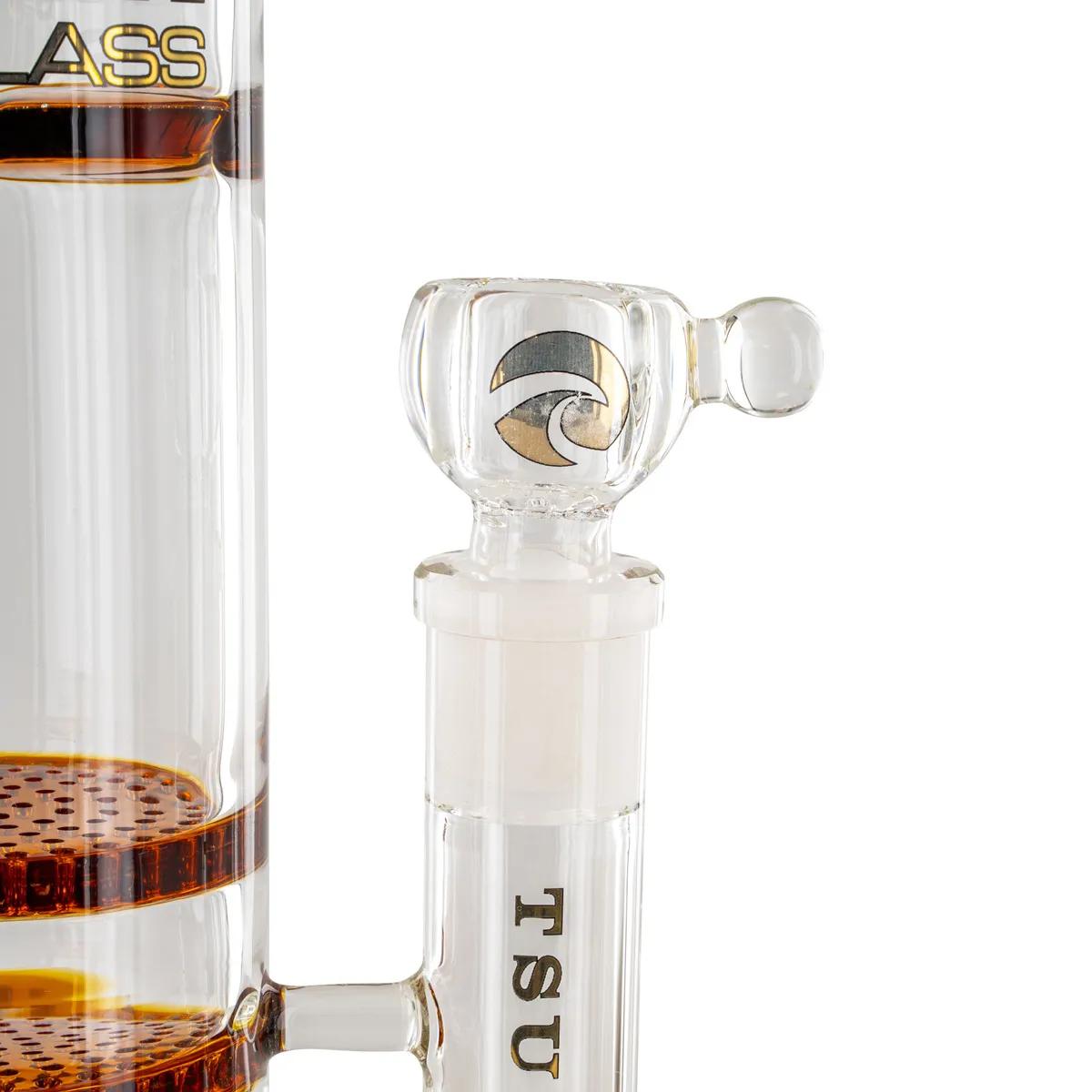 Triple-Honeycomb-Turbinenbong 18'' (Tsunami Glass)