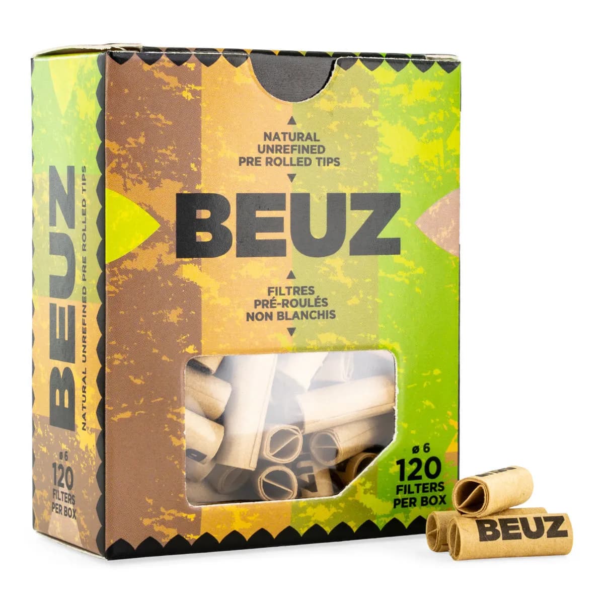 BEUZ Braune vorgerollte Filter Tips (120 Stück)
