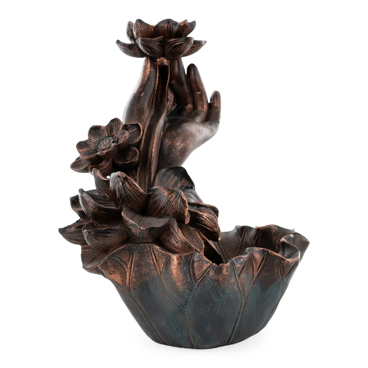 Räuchergefäß Bronzehand Backflow