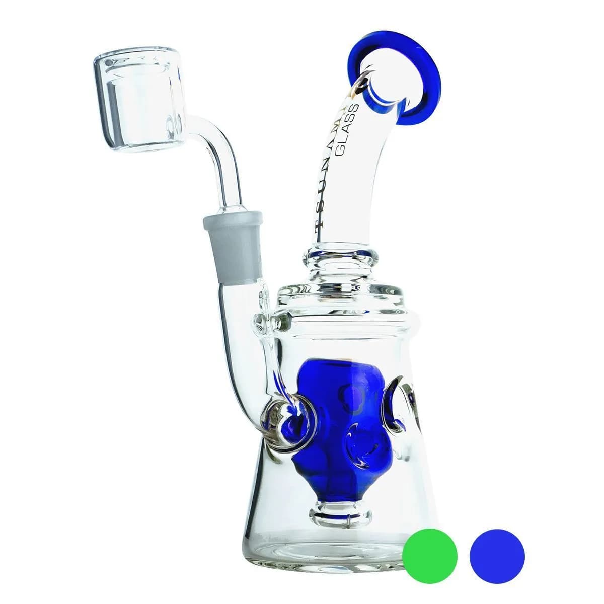 Konzentrat-Rig Shower Head Swiss 9'' (Tsunami Glass)