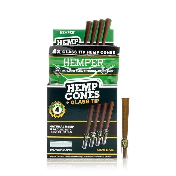 Hanf-Cones 1¼ + Glasfilter 4er-Pack