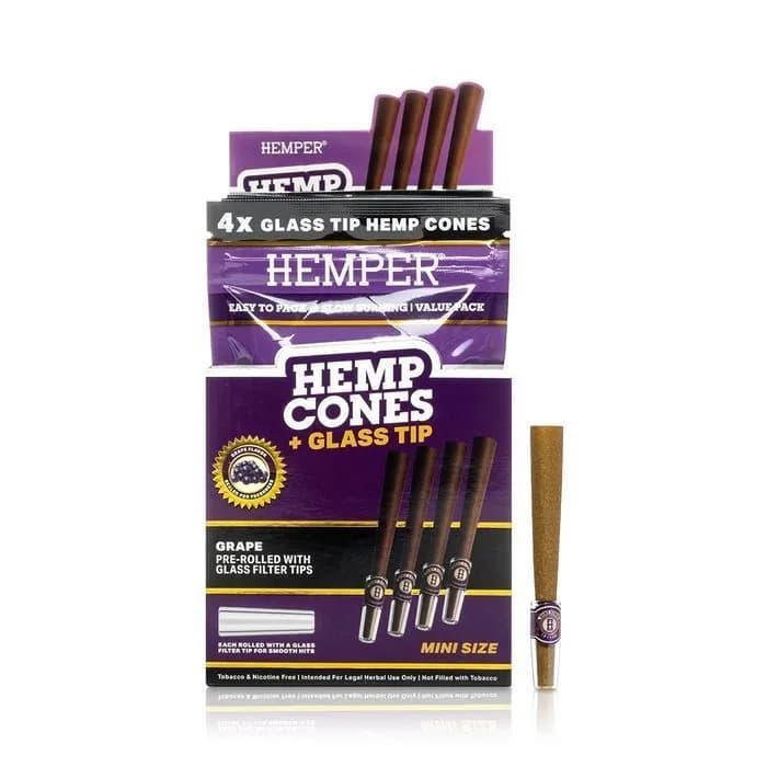 Hanf-Cones 1¼ + Glasfilter 4er-Pack