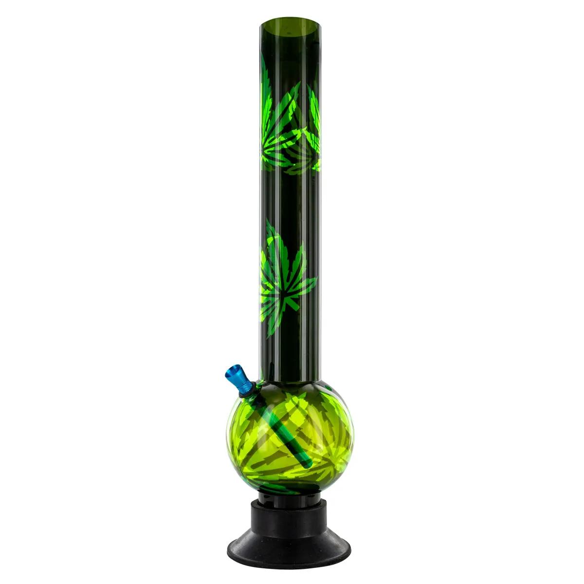 Acryl-Bong Dark Leaves