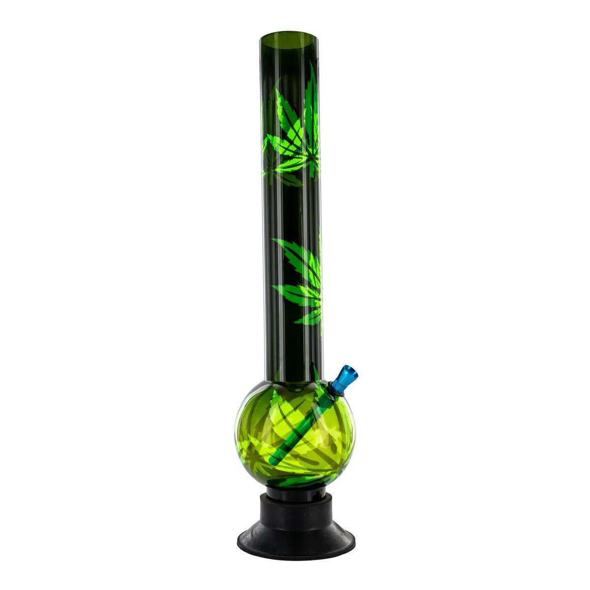 Acryl-Bong Dark Leaves